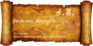 Andresz Marcell névjegykártya