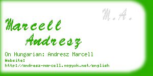 marcell andresz business card